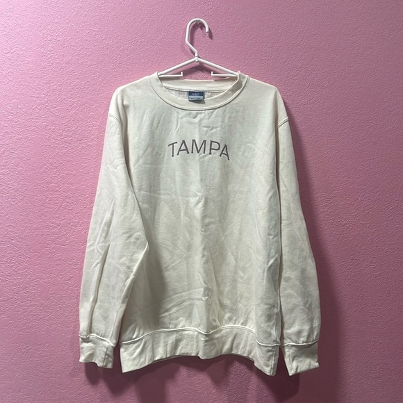 TAMPA Cream Sweatshirt Size L - Picture 1 of 5